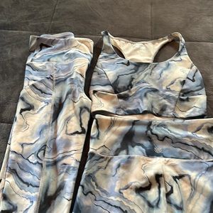 Three piece workout outfit